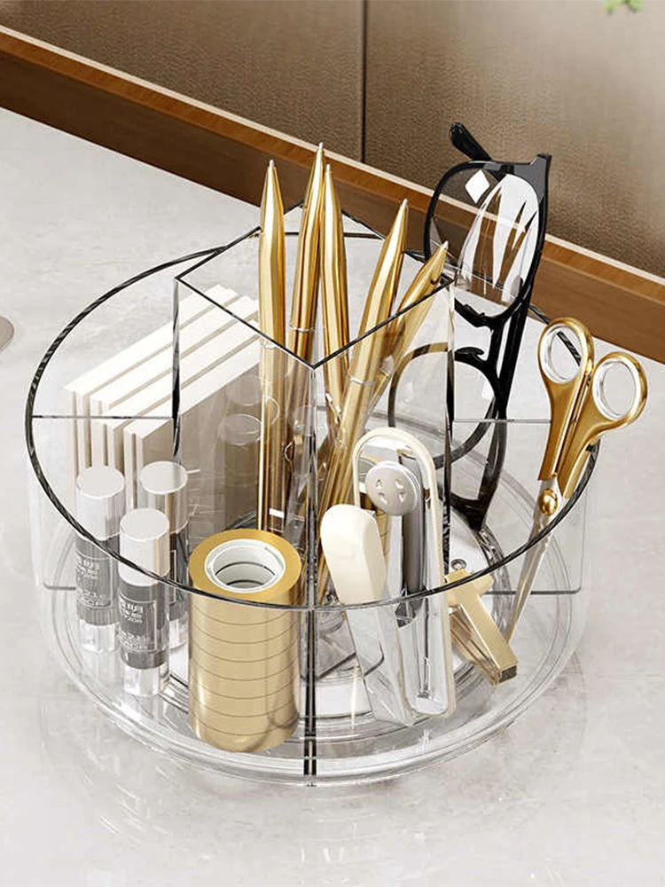 360 Degree Rotating Makeup Storage Box Turntable Makeup Storage Tray Suitable For Dressing Tables Skincare Products Etc 2