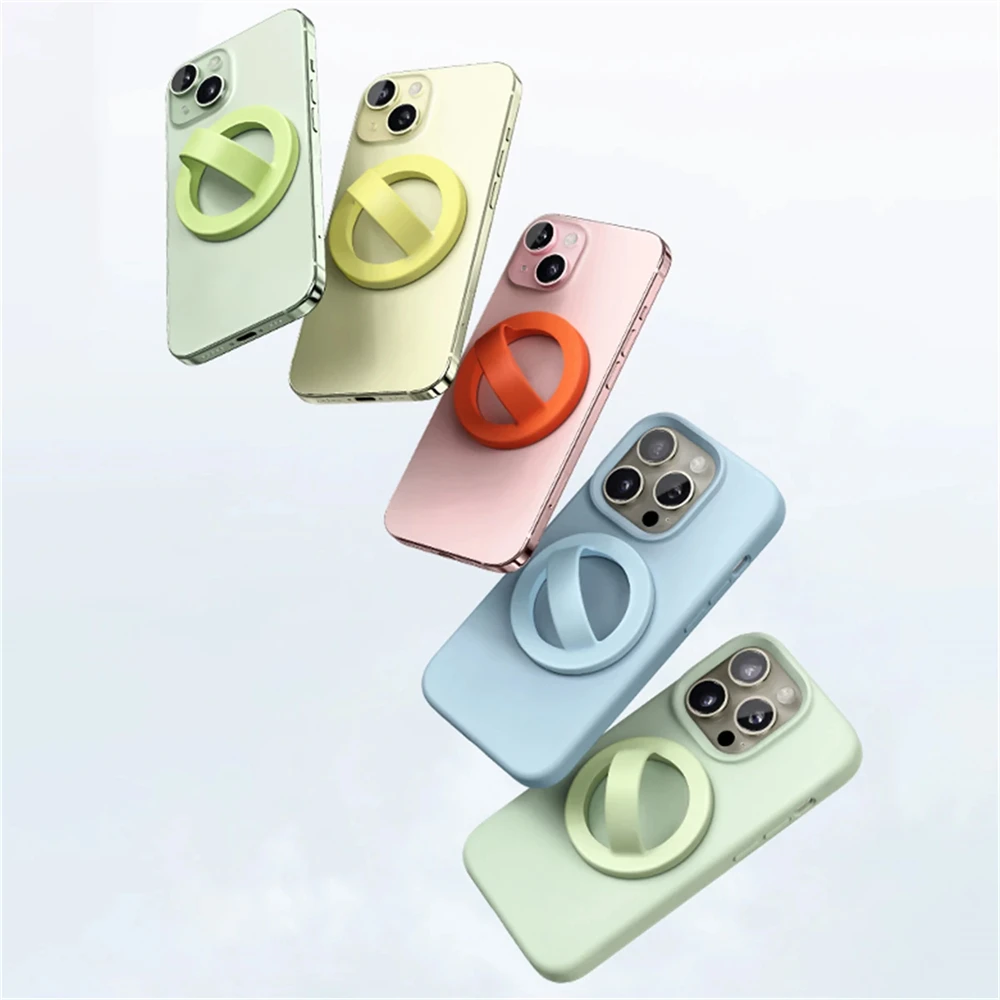 Magnetic Silicone Ring Holder for Phones - Universal Ring-Shaped Grip Accessory
