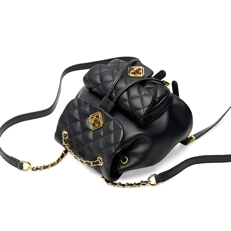 High-Grade Texture Small Female Design Backpack New Real Leather Shoulder Bag For Women Luxury Backpack 3