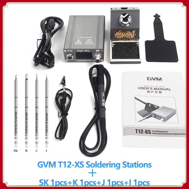 

RELIFE GVM T12-XS Station T12 Intelligent Welding Table LED Digital Display Automatic Dormancy BGA Rework Tools set Soldering