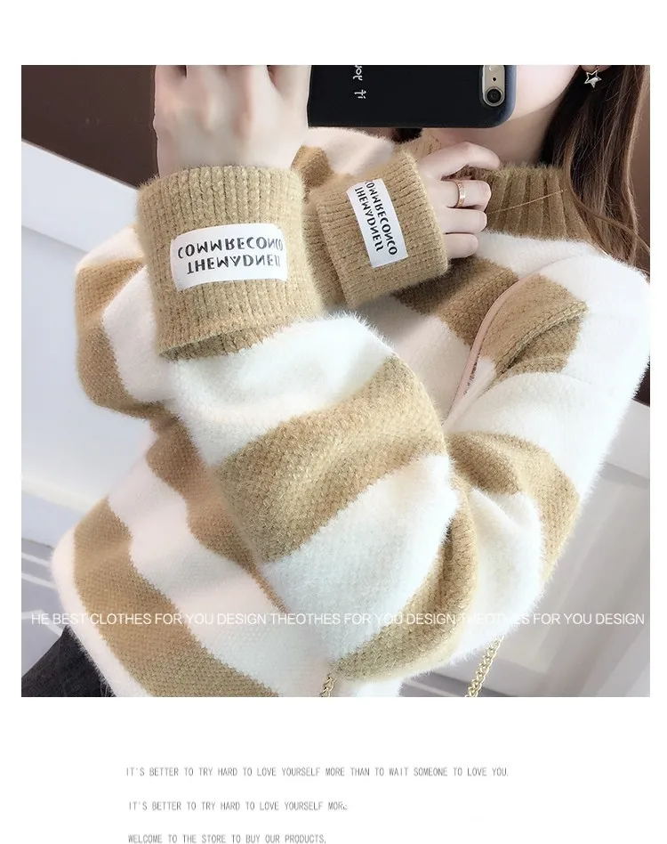 pink sweater 2022 Long Sleeve Women Turtleneck Sweater Autumn Winter Cashmere Thick Warm Oversized Sweater Knitted Jumper Top Pull Femme ladies sweater