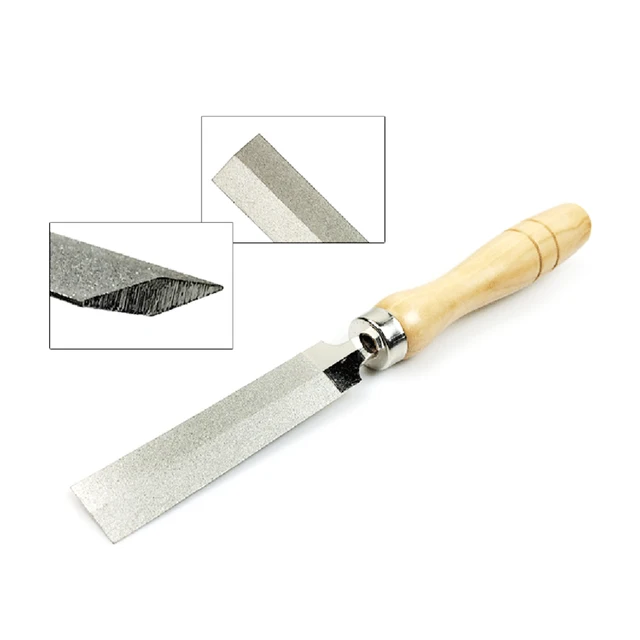 Lima Rombica Diamantata Con Manico Legno - Utensile Per Lavorazione Vetro E Metallo - Foto 9