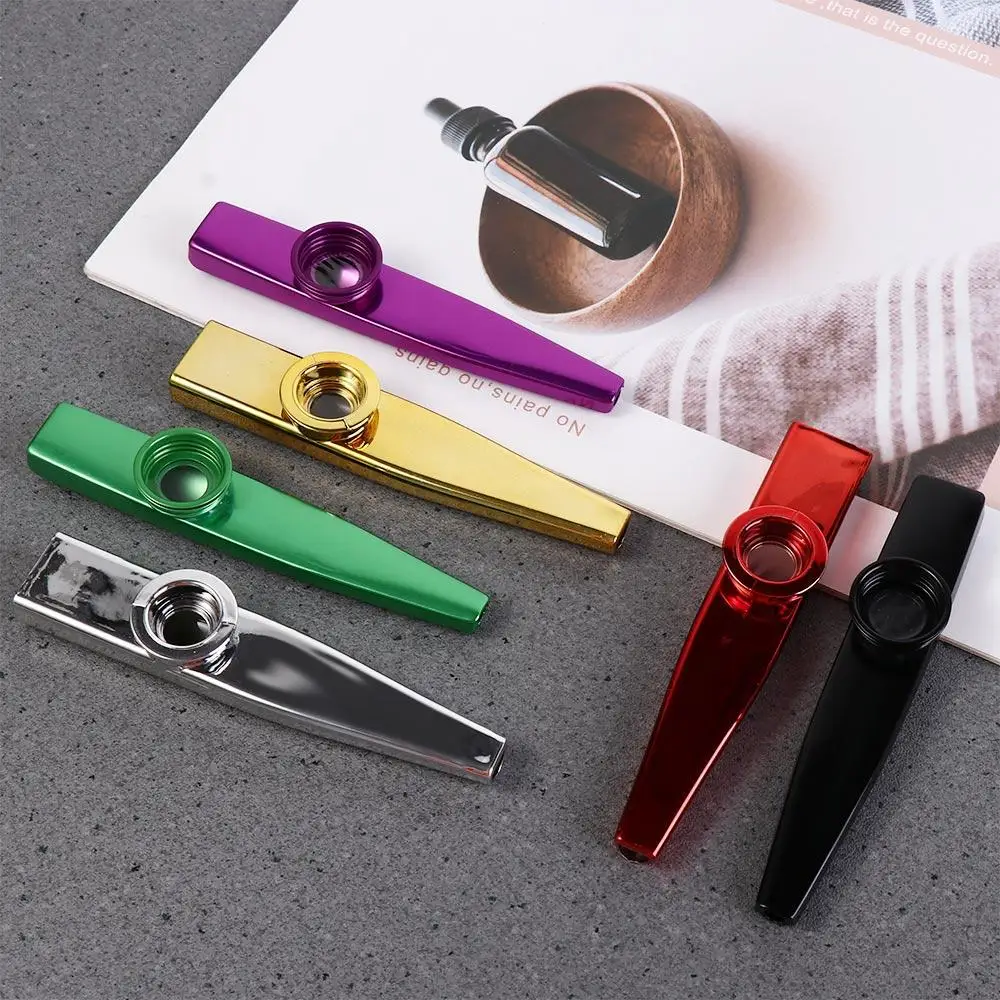 Aluminium Alloy Metal Kazoo Learn Easily Detachable Diaphragm Mouth Kazoos Durable Wear-resistant Musical Instruments Flutes 3