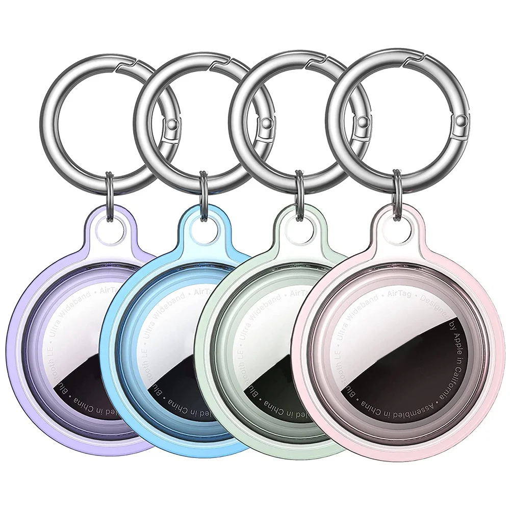 Custodia Protettiva Da 4 Pezzi Per Portachiavi In Silicone Apple Airtag Compatibile Con Air Tag Holder Con Portachiavi