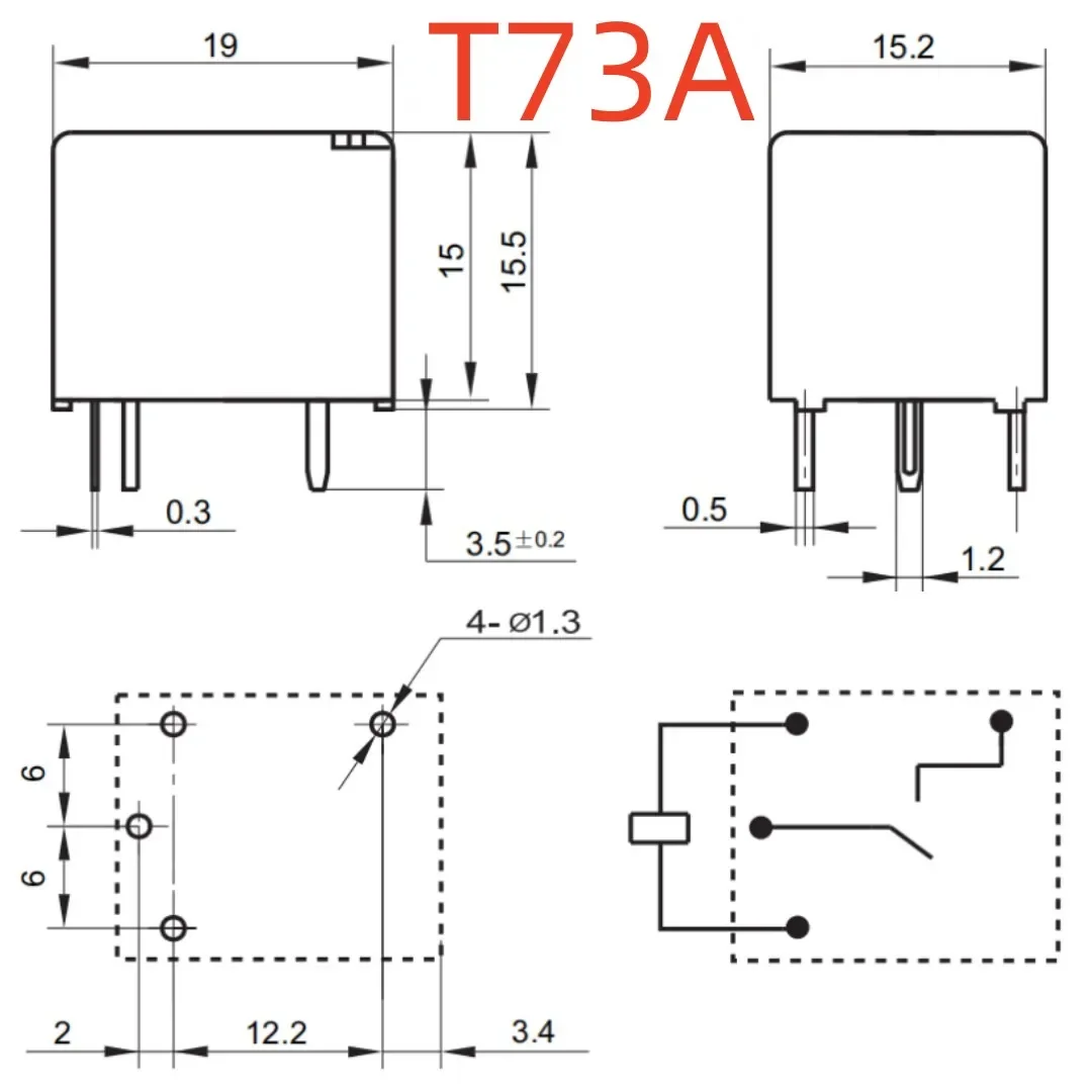 M3FF3.0-1A DC5V (T73A-5V-20A) Relay 4pins Power Relay