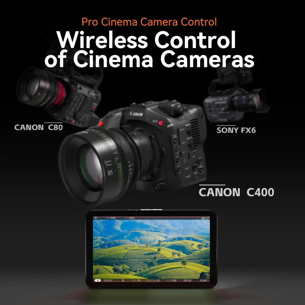 LS7P DSLR Camera Field Monitor, 7 Inch Touch Screen, HD 1920x1080 IPS, On-Camera