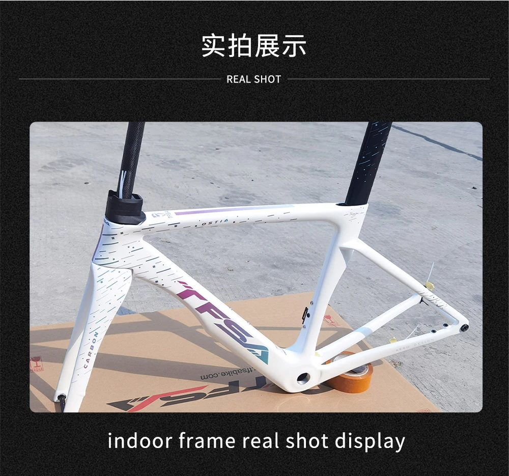 パーツ carbon frameset Aero Road Bike Frameset Carbon Full Inner Line Disc Brake