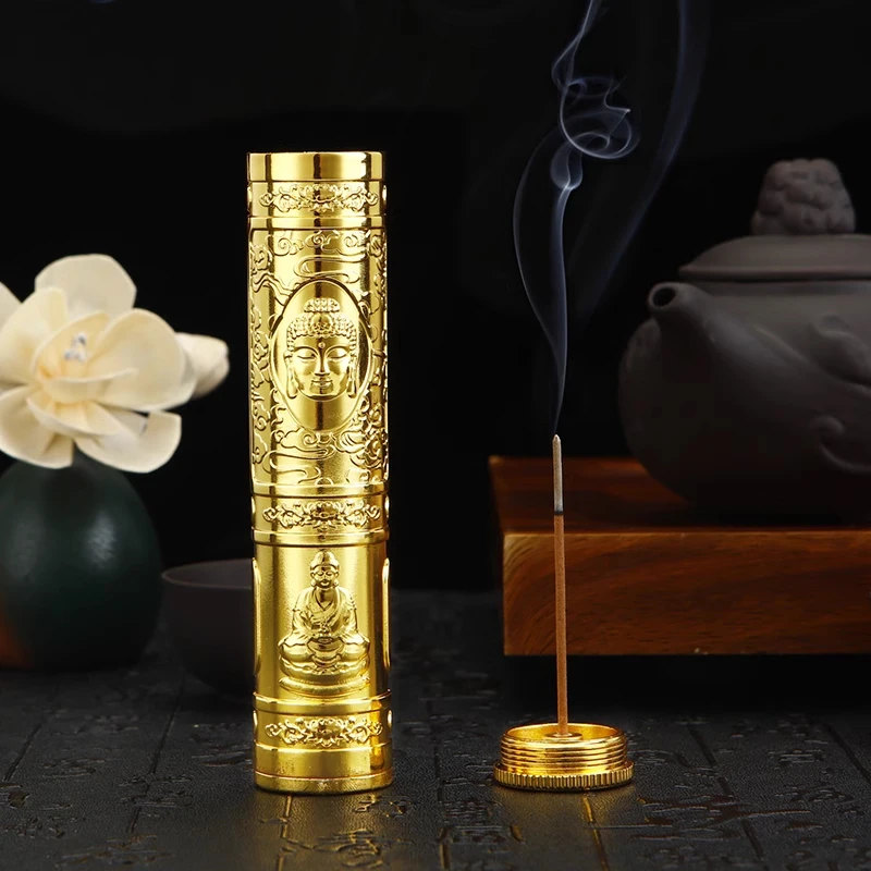 Vintage Dragon-Embossed Metal Incense Storage Box - Waterproof and Stylish Incense Holder