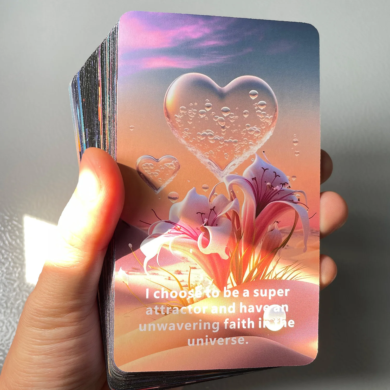 52PCS 12x7cm English Oracle Tarot Cards About Faith and Subconscious Divination Spiritual Encouragement Rune Board Game