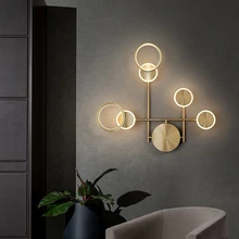 

2022 Modern Style LED Wall Lamp For Bedroom Living Dining Room Aisle Sofa Decoration Background Interior Art Gold Design Light