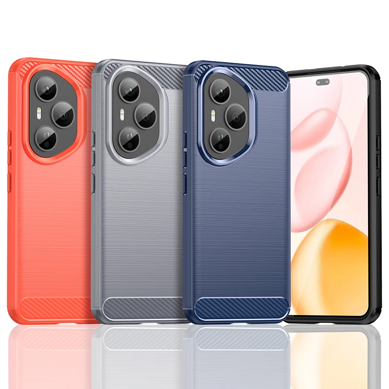 Shockproof Soft TPU Carbon Fiber Phone Bumper Case Cover