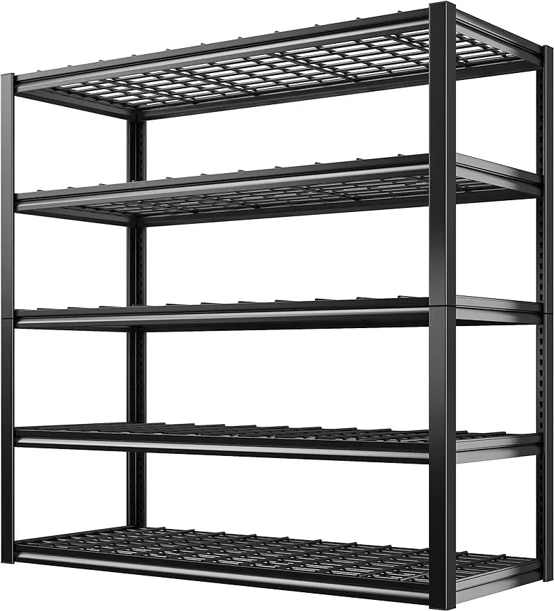 

REIBII 40" W Garage Shelving 2000LBS Heavy Duty Storage Shelves 5 Tier Metal Shelves for Storage Rack Garage Shelf Shelving Unit