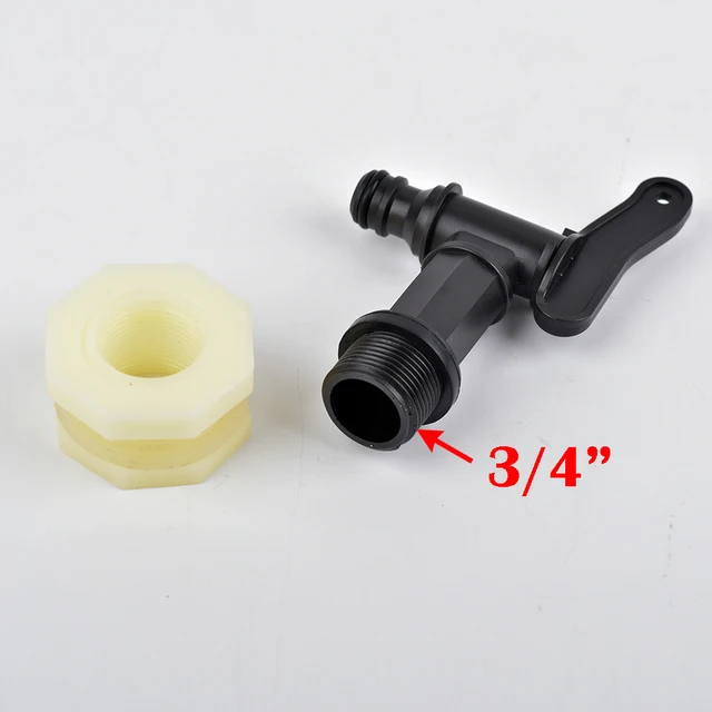 1 Pc 1/2 3/4 "Műanyag Hím Szál Víz Csaptelep Hal Tartály Csap Adapter Szerelvény Vízelvezető Akvárium Szelepkerti Kiegészítők - Image 6