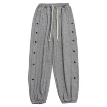 

Summer Men Loose Trousers Color Lace-up Pants Trend Nine Points Sports Basketball Pants
