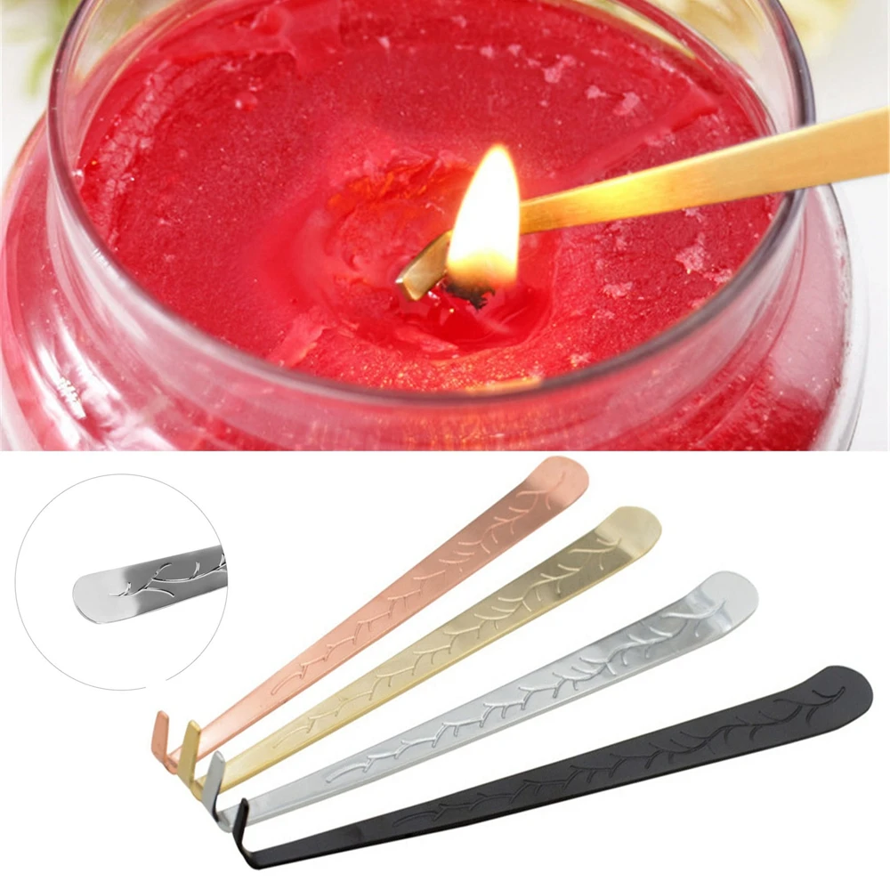 

20cm Carved Candle Wick Dipper Polished Stainless Steel Candle Accessory Wick Cutter Snuffer Trimmer for Home
