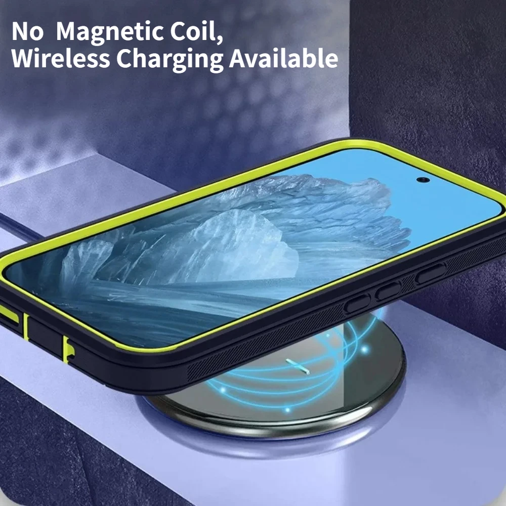 Triple-Layer Shockproof Armor Case with Belt Clip - Rugged Hybrid Protection