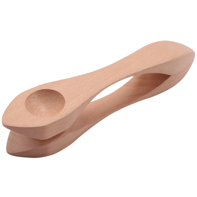 

Hot AD-4Pcs Wooden Musical Spoons Folk Percussion Instrument Natural Wood Musical Spoons Traditional Percussion Spoons Musical