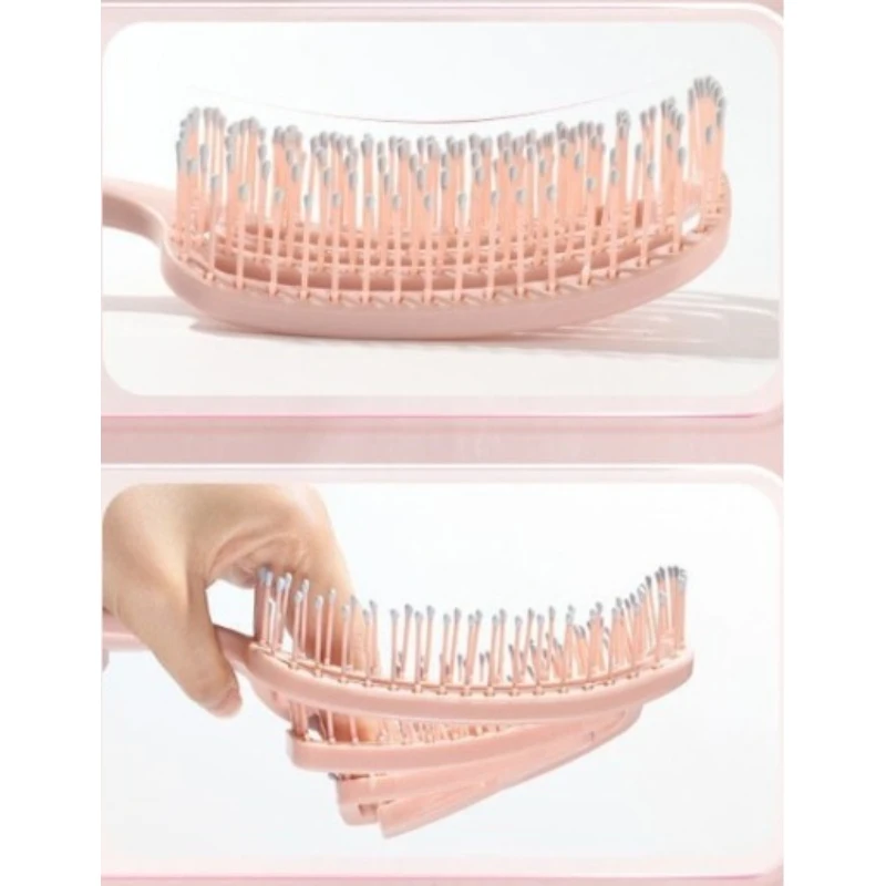 4 색 실리콘 중공 에어 쿠션 마사지 빗 볼륨화 엉킴 방지 헤어 마사지 빗 실제 머리 가발을위한 헤어 스타일링 도구