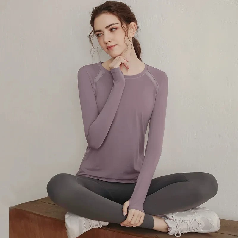 Quick-drying Sports Tops Women Long Sleeve T-Shirt Fitness Yoga Clothing Running Breathable Professional Fitness Clothes Gym