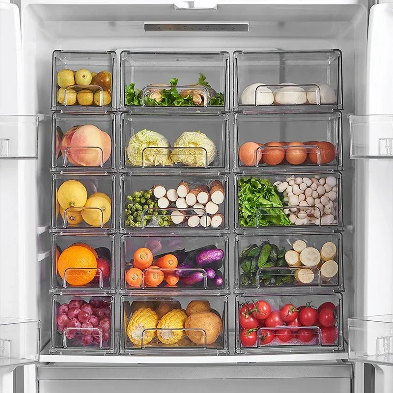 Kitchen Refrigerator Storage Box Drawer-type Fresh-keeping Box Food-grade Eggs and Meat Food Frozen Finishing Storage Box 3