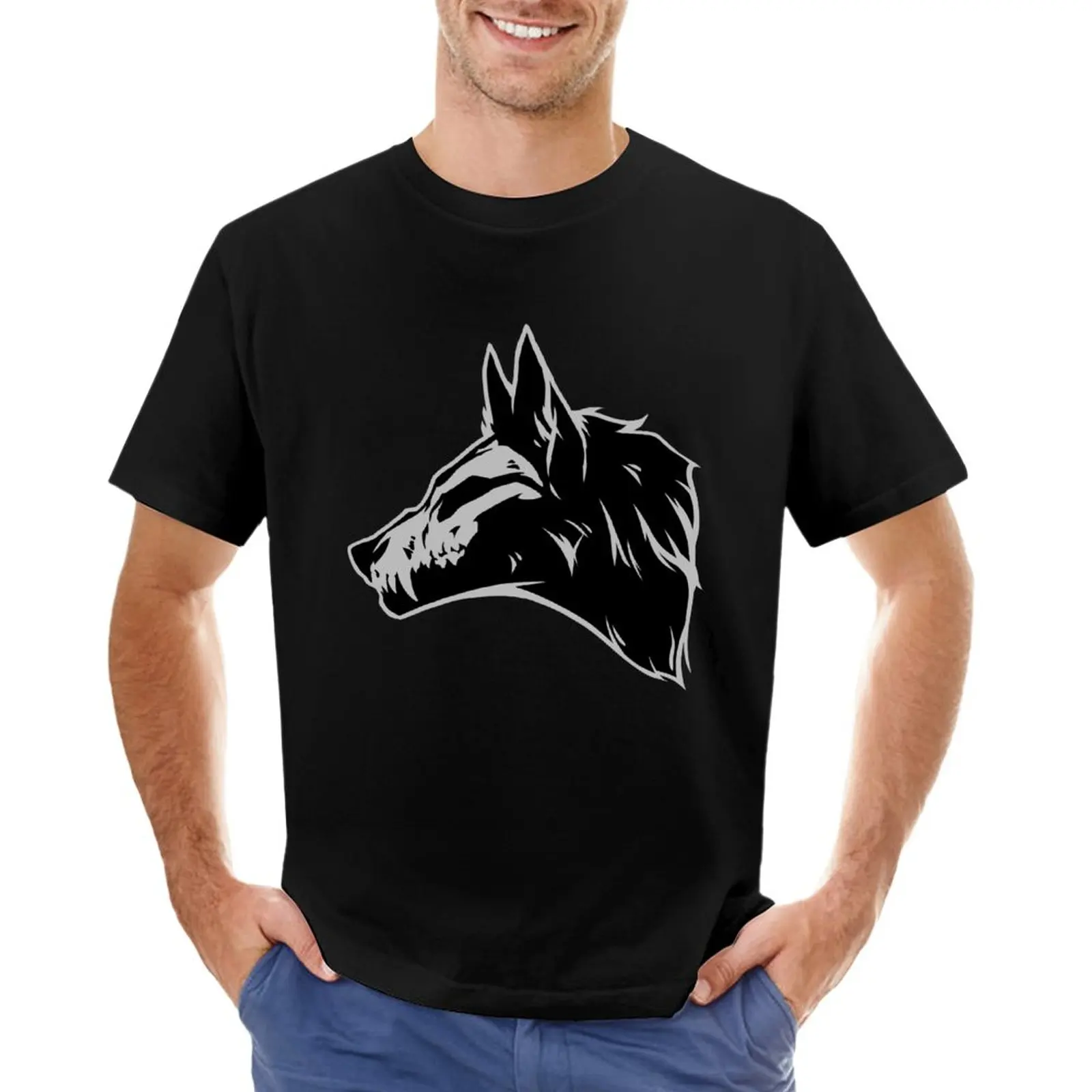 

Wolf Skull T-Shirt funny t shirts Blouse Men's long sleeve t shirts