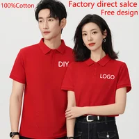 Salopette d'été 100% coton, polo, logo d'entreprise personnalisé, revers brodé, T-shirt à manches courtes imprimé 2