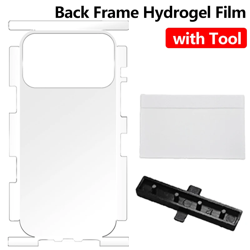 for IPhone17 Air Pro Max Back Frame Hydrogel Film  for IPhone 17PM 17Air Border Stickers Full Cover  Back Side Protective Cover