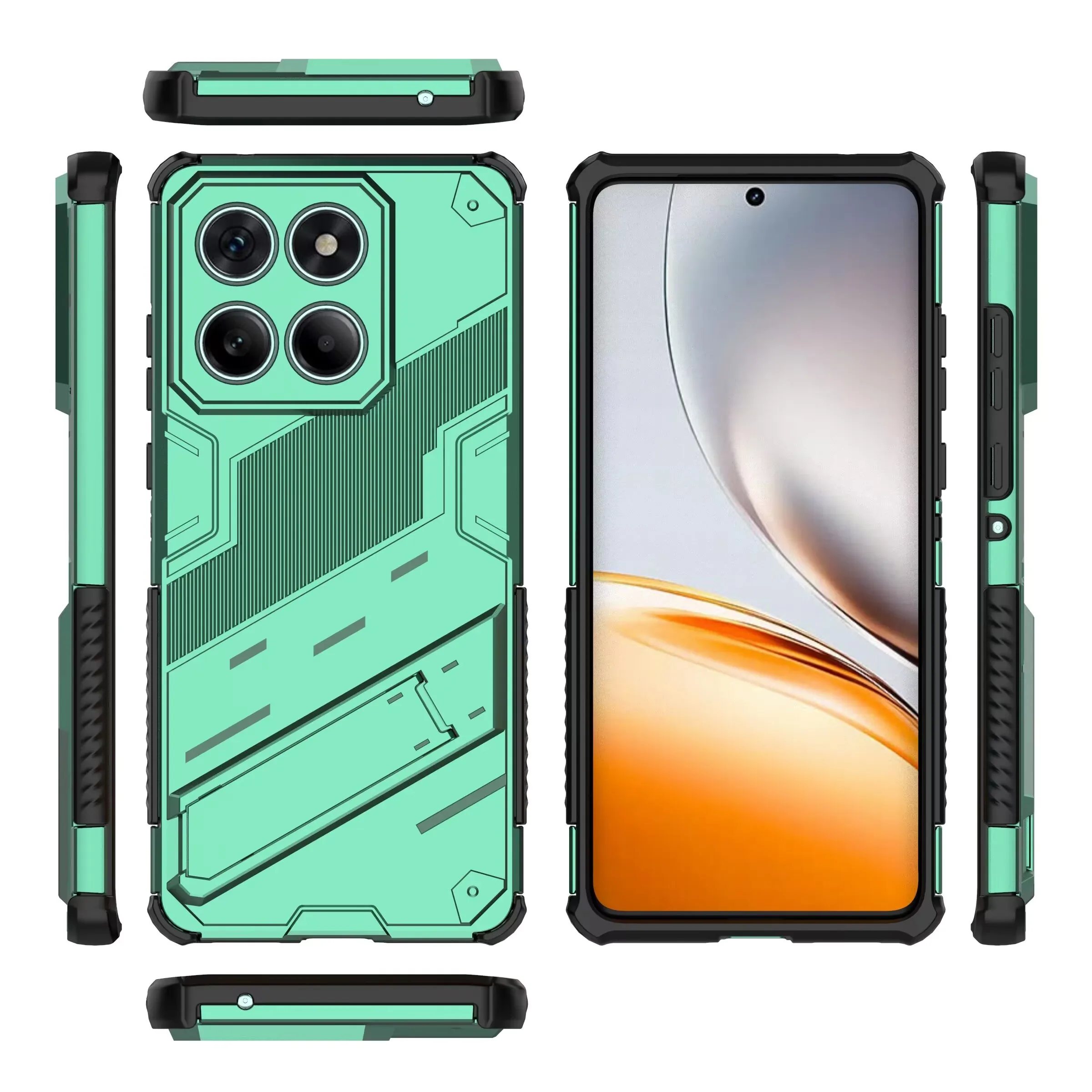 Senior Heavy Duty Armor Phone Case with Kickstand and Shockproof Hard Back Cover