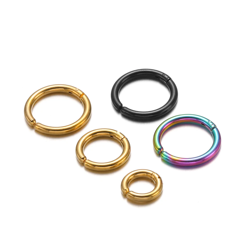 6Pcs Stainless Steel Without Hole Earring Clip Earring Hoops Without Drilling for Women Men Piercing Earrings Jewelry