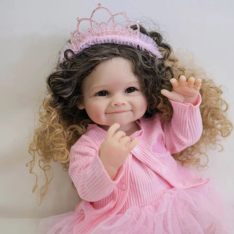 55Cm Raya Reborn Toddler Girl Full Body Soft Silicone Vinyl Pretty Girl Princess Realistica Baby Doll Regalo Di Natale Per Grils