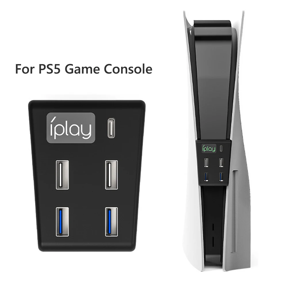 플레이스테이션 5용 5포트 USB 허브 스플리터 확장 USB3.0 어댑터 컨버터