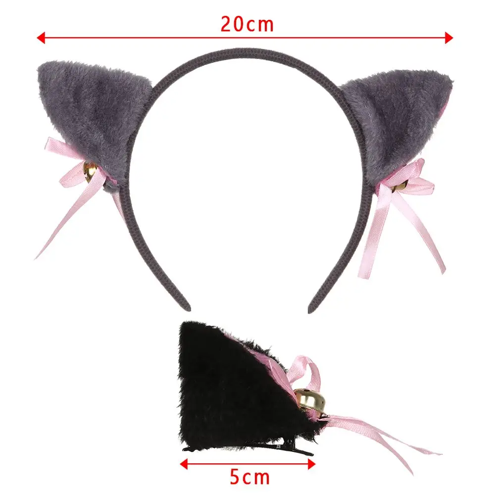 Plush Cat Ear Headband for Kids Night Party Cosplay
