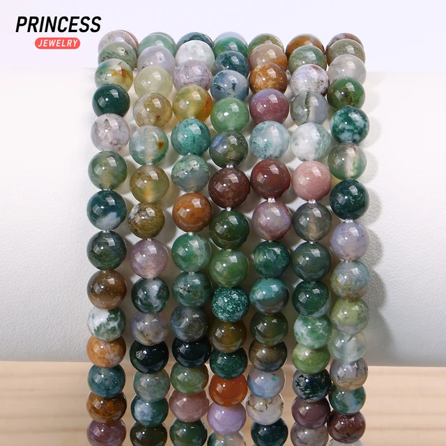 Indischer Achat Perlen 10mm - 38cm Strang Für DIY Schmuck Armbänder & Halsketten