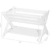 Kids Book Caddy with Shelf, Toddler Bookshelf, Book Storage Organizer, Small Book Shelf for Kids Rooms, Nursery, Playroom, White 6