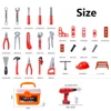 Pretend Tools Kit Toys 38/41 PCS Play Repair Tool Set Engineer Simulated Plastic Construction Toys Toddler Kids Boys Gift 6