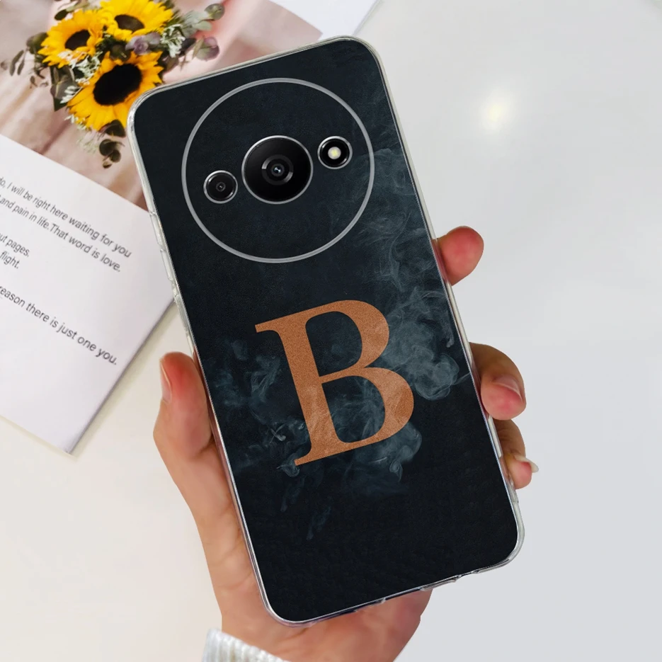 Stylish Clear Silicone Soft TPU Phone Case with Letter Design - 2024 Edition