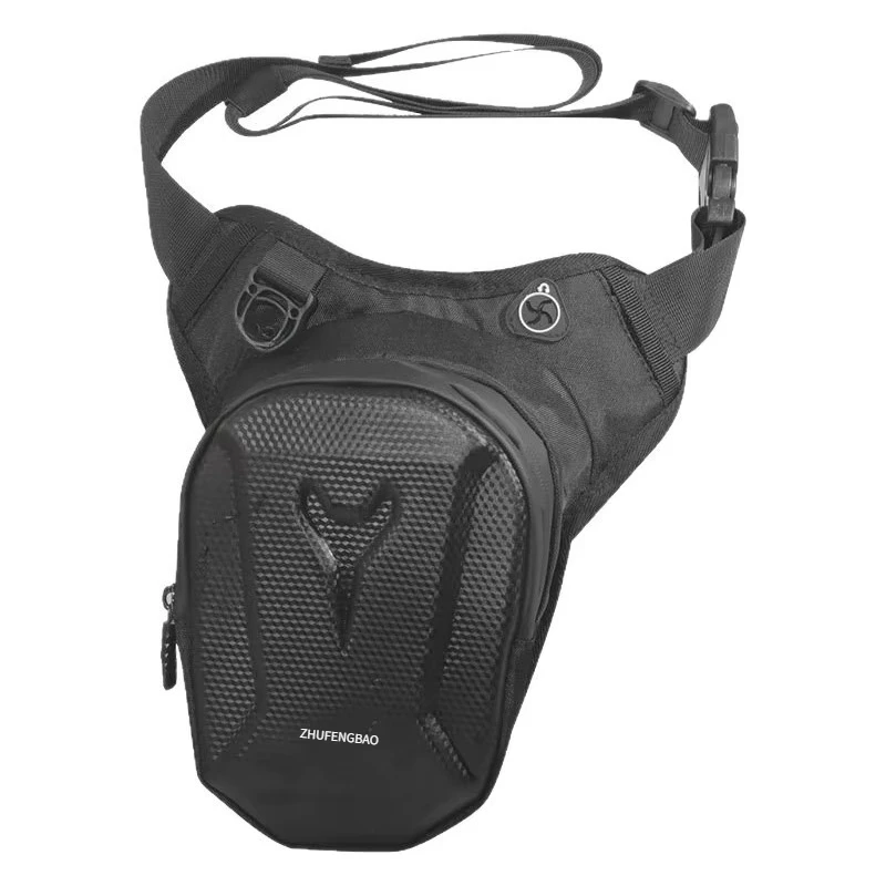1PC Black Motorcycle Leg Bag Waterproof Rider Waist Bag Cycling Bike Crossbody Bag Motorcycle Equipment