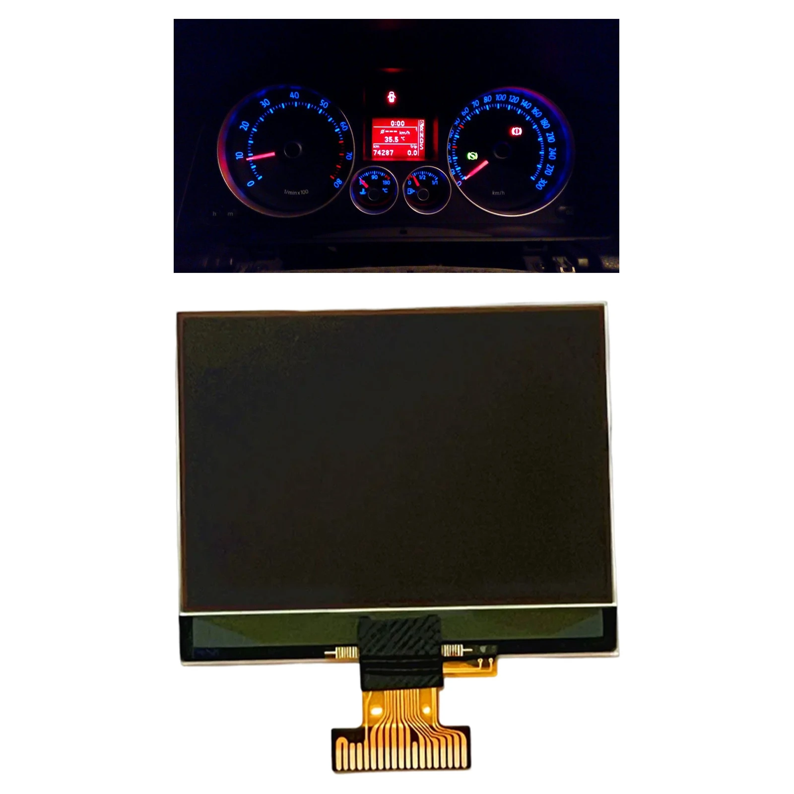 Instrument Cluster LCD Display 1TD920862 Replacement Replace Parts 1TD920861 92290206 Simple Assembly Automotive Accessories