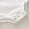 Summer Newborn Infant Baby Boys Girls Romper Muslin Jumpsuits Sleeveless Newborn Rompers Fashion Baby Clothing 6