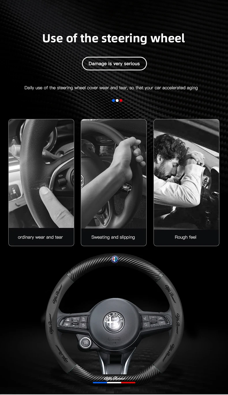 Alfa Romeo Stuurhoes - Slipvaste rubberen binnenring