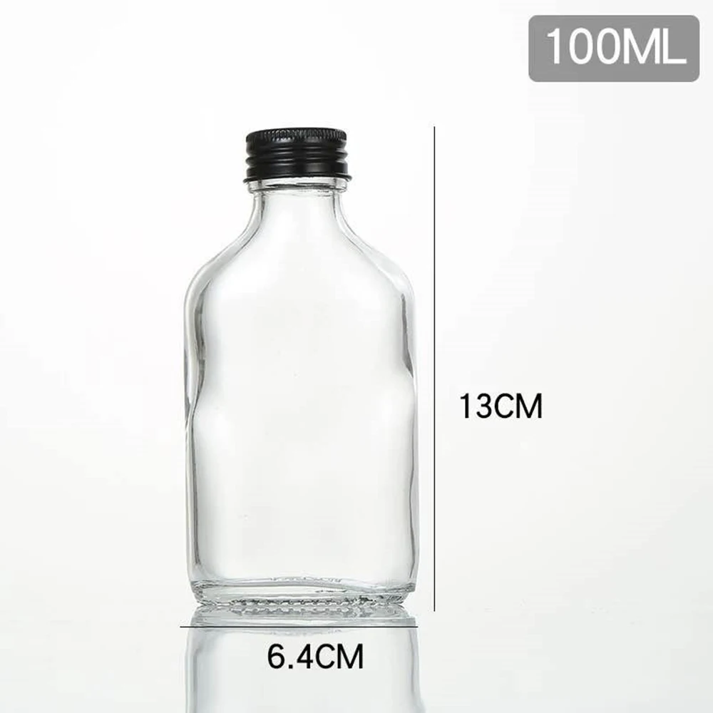Glass Bottle Aluminum Cap Coffee Drink Juice Bottle 50ml/100ml/200ml/250ml/350ml/500ml