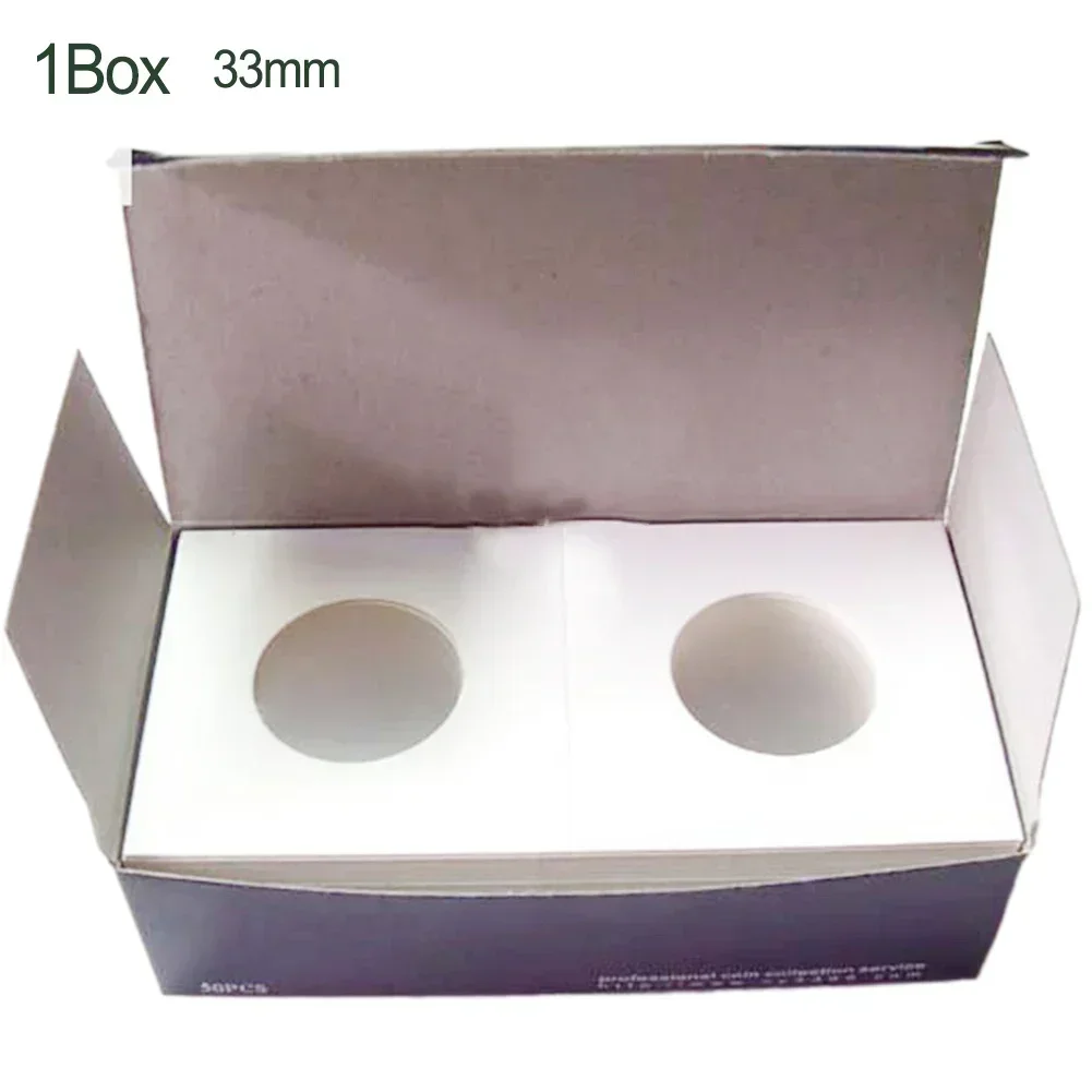 50PCS 12 Sizes Coin Holders Stamp Coin Collection Cardboard Storage Square Cardboard Box Case Album Collection Storage