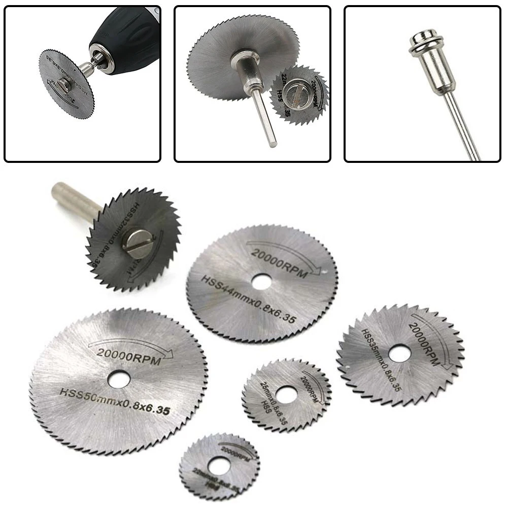 2PCS Mini HSS Circular Saw Blade Rotary Tool For Metal Cutter Wood Cutting Disc For Dremel Rotary Tool 22-50mm Power
