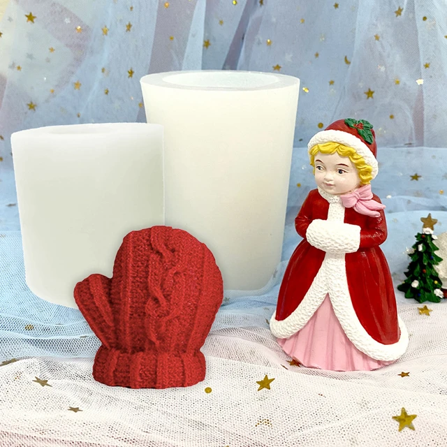 3D Christmas Theme Silicone Mold Silicone Soap Molds Kit Santa Claus Candle  Molds for Resin, Wax, Soap, Clay Craft, Home Decoration 