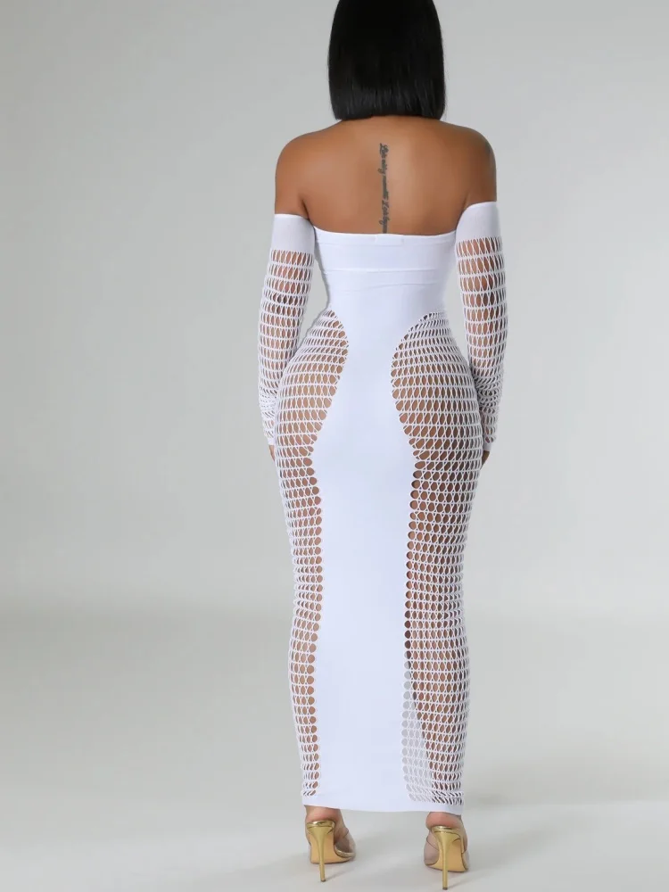 Wmstar Jumpsuit Women Wholesale Hollow Out Sexy See Through Club Outfits New Style Fashion One Piece Sets Women's Clothes 2025