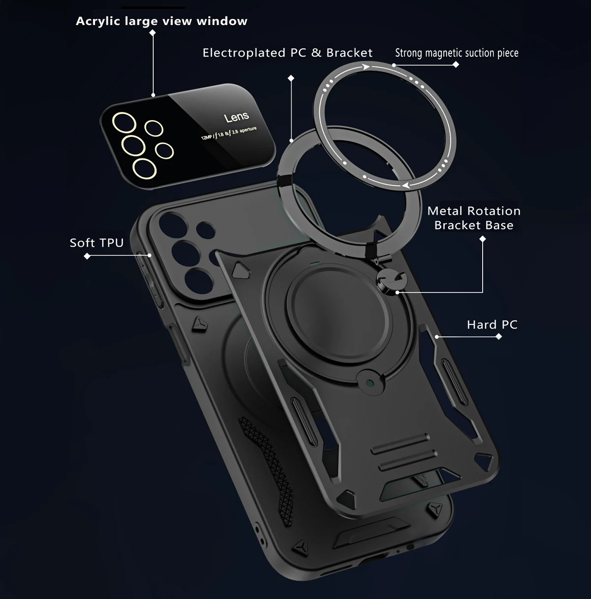 Enhanced Magsafe Magnetic Stand Military Grade Case