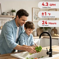 Chauffe-eau sans réservoir portable SIHAO 8L au GPL, en acier inoxydable, avec affichage de la température, pour intérieur/extérieur, pour la maison et les entreprises 8 5