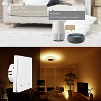 สวิตช์อัจฉริยะ Tuya ไม่ต้องใช้สายกลาง ใช้งานร่วมกับ Alexa, Google Home, สวิตช์ติดผนังแบบ WiFi (สีขาว 2 ช่อง) 3