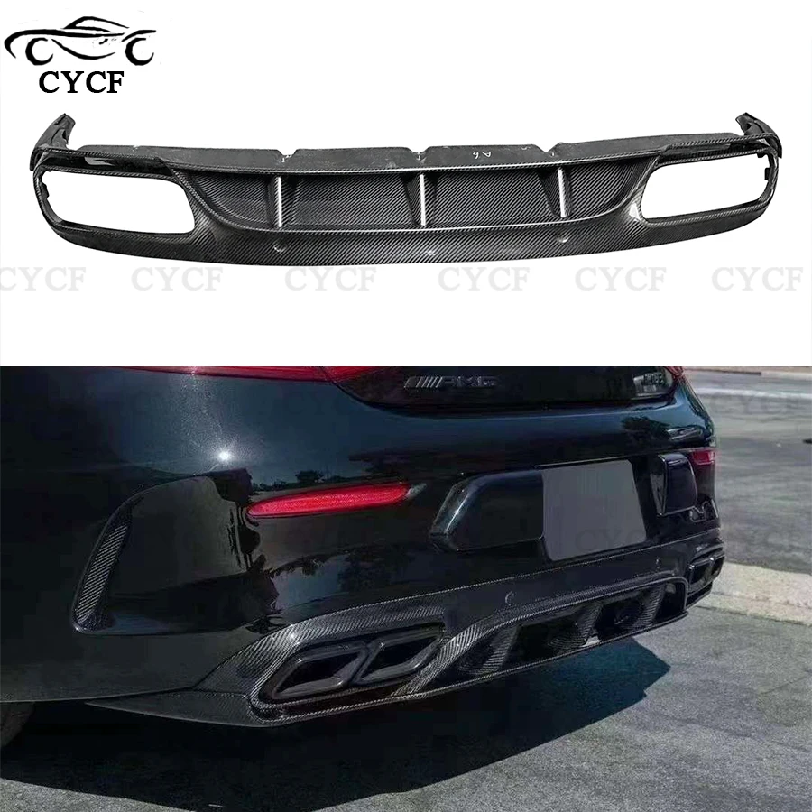

Carbon Fiber Rear Diffuser Rear Bumper Splitter Lip Diffuser Cover Trim For Mercedes Benz C Class Two-door W205 C63 ED1 Style