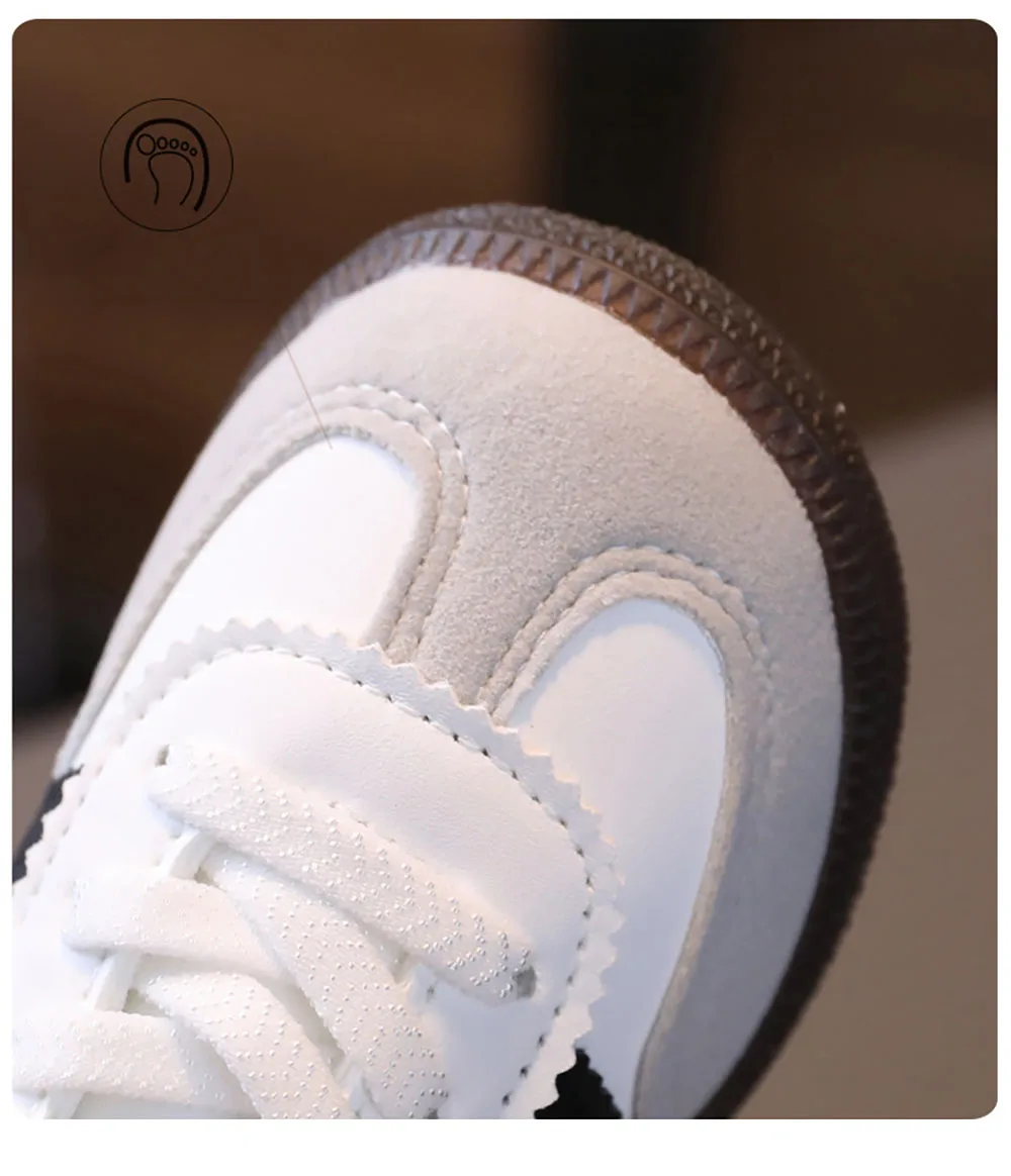 PU Leather Sport Shoes For Children Soft-soled Waterproof Girl's Sneakers Ergonomics Anti-slippery Toddler Shoes For Kids 2